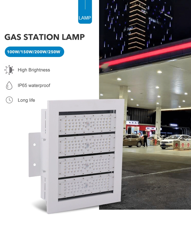 IP65 Petrol Gas Station Recessed LED Canopy Light 5 Years Warranty